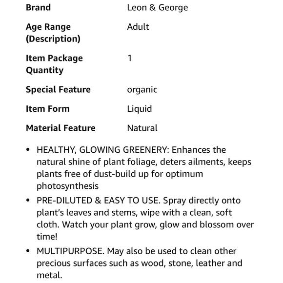 New in bottle L'Original Leon & George 8oz. Organic black soap spray - Picture 3 of 7